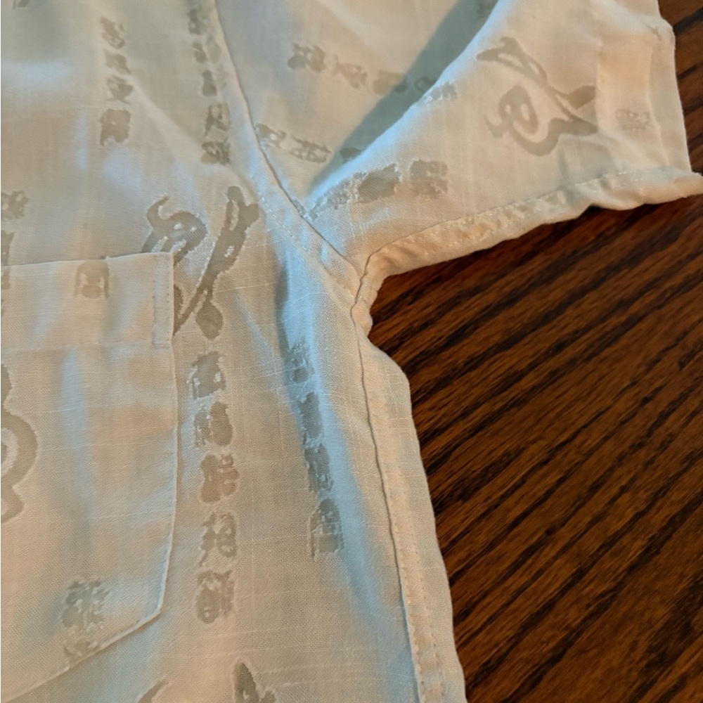 Versace Vintage Beige Patterned Button Down Shirt - image 5